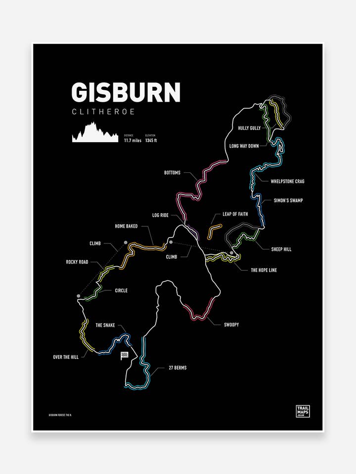Gisburn kunsttryk for engroshandel hos Trailmaps.com