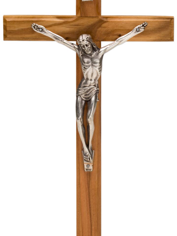 8" Crucifix-Olive Wd -Standing for wholesale by H.J. SHERMAN COMPANY, INC.