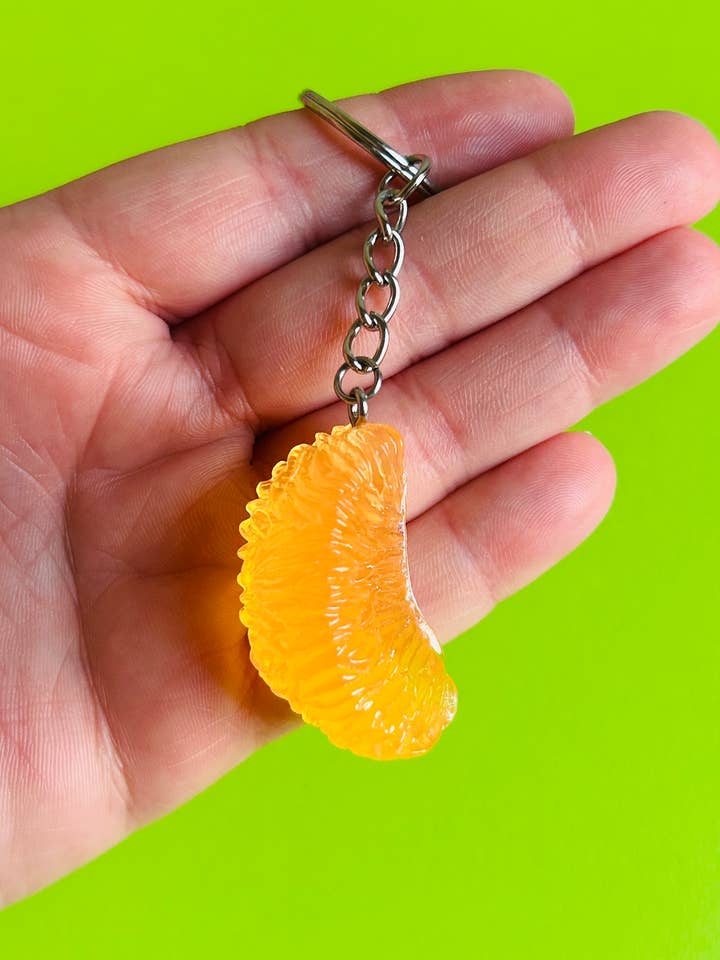Mandarin Orange Keychain Funky Keychain Fun Keychain for wholesale by Alien Bratz