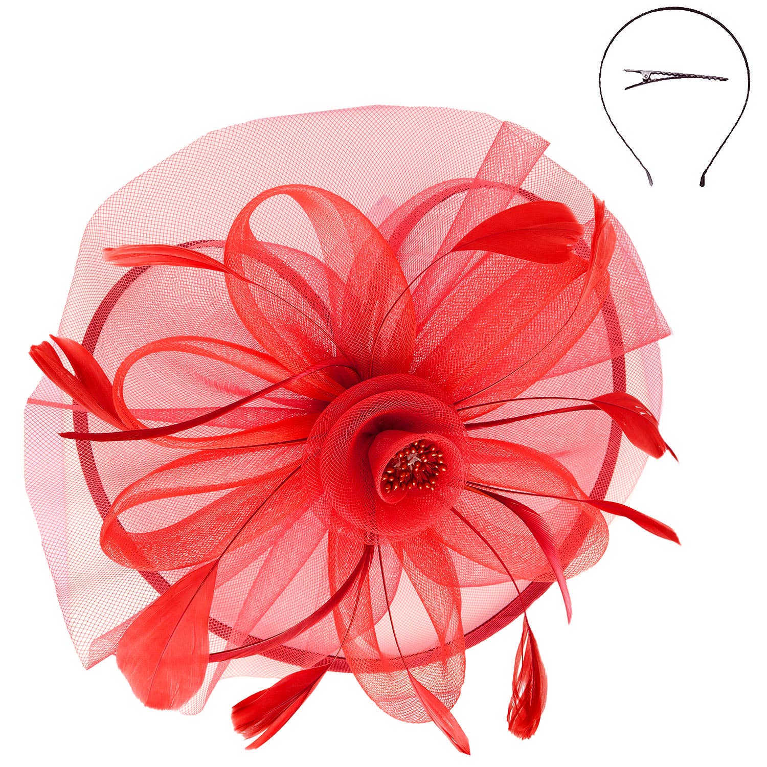 SP Sophia Collection - Vente Chapeau bibi – femme - Fascinateur à ruban floral en organza 9