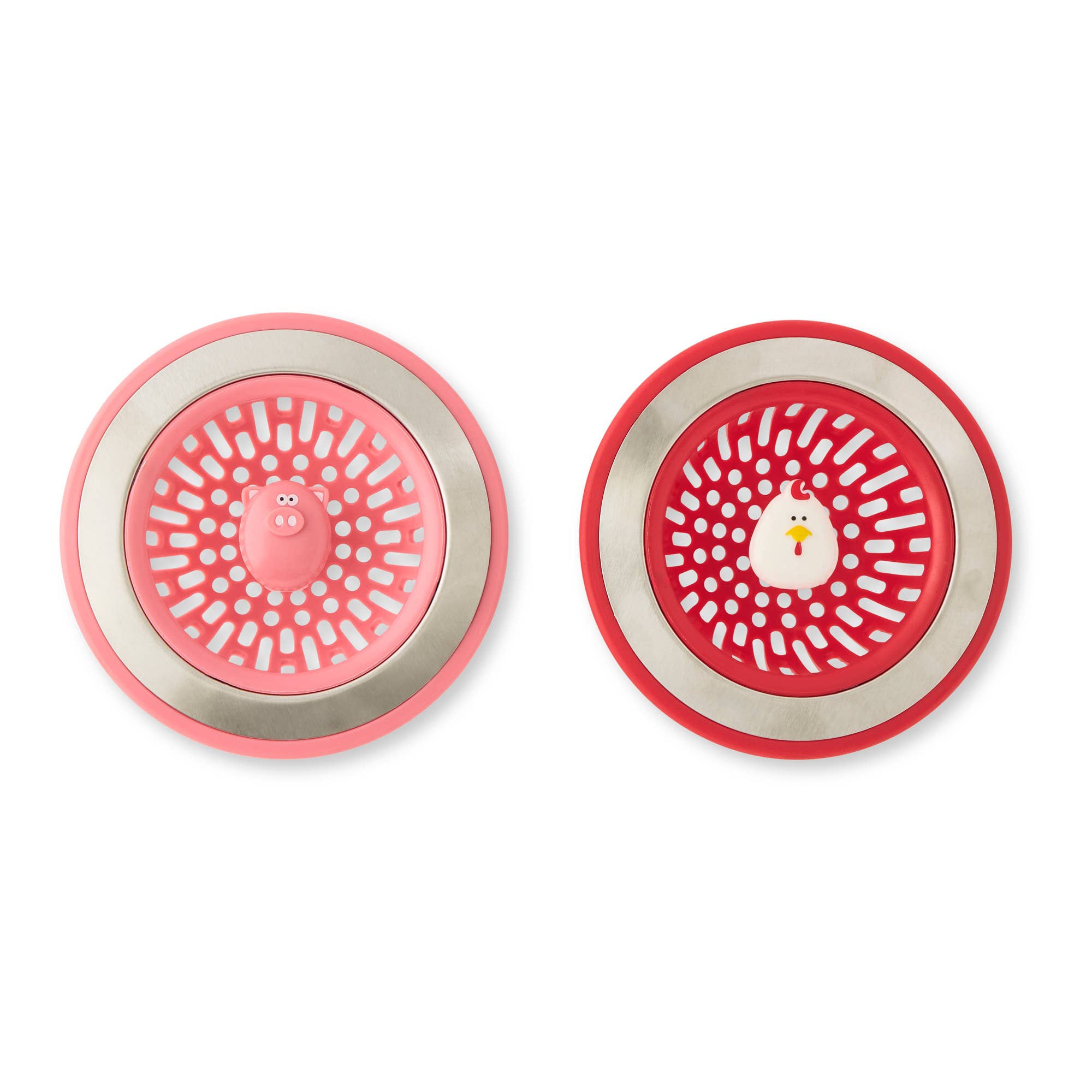 Core Home - Wholesale Sink Strainer/Stopper - 2pc Figural Sink Strainer - Pig/Chicken1