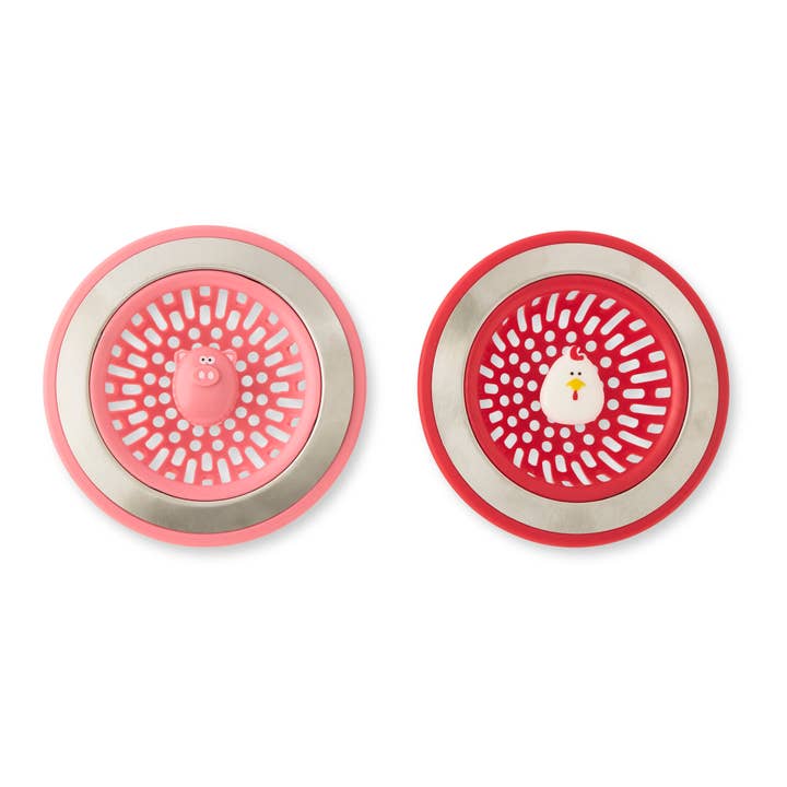 Core Home - Wholesale Sink Strainer/Stopper - 2pc Figural Sink Strainer - Pig/Chicken1