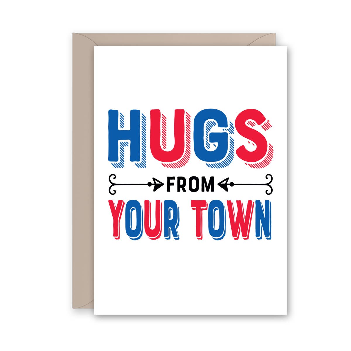 Rock Scissor Paper - Wholesale Stationery/Notecard Set - Personalized City Note Card, Hugs Name Drop Design8