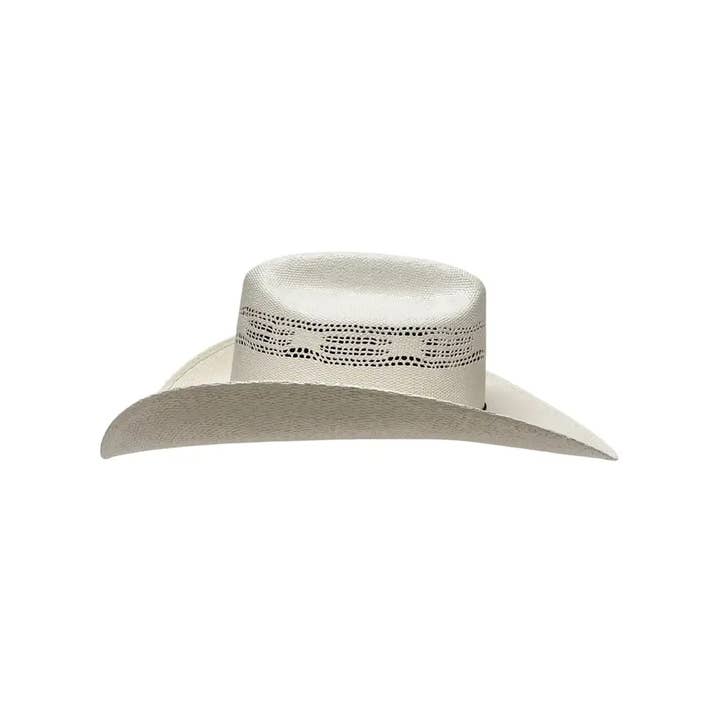 Cream Bangora Straw Western Hat - Style Montana Open Sizing 12 for wholesale on Faire