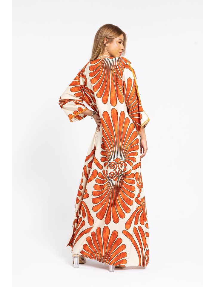 Gipci - Wholesale Kaftan - Women's - Chic Orange Summer caftan for women, Caftans, caftans for women, Boho Kaftan dress, Caftans for women, summer kaftans, women3