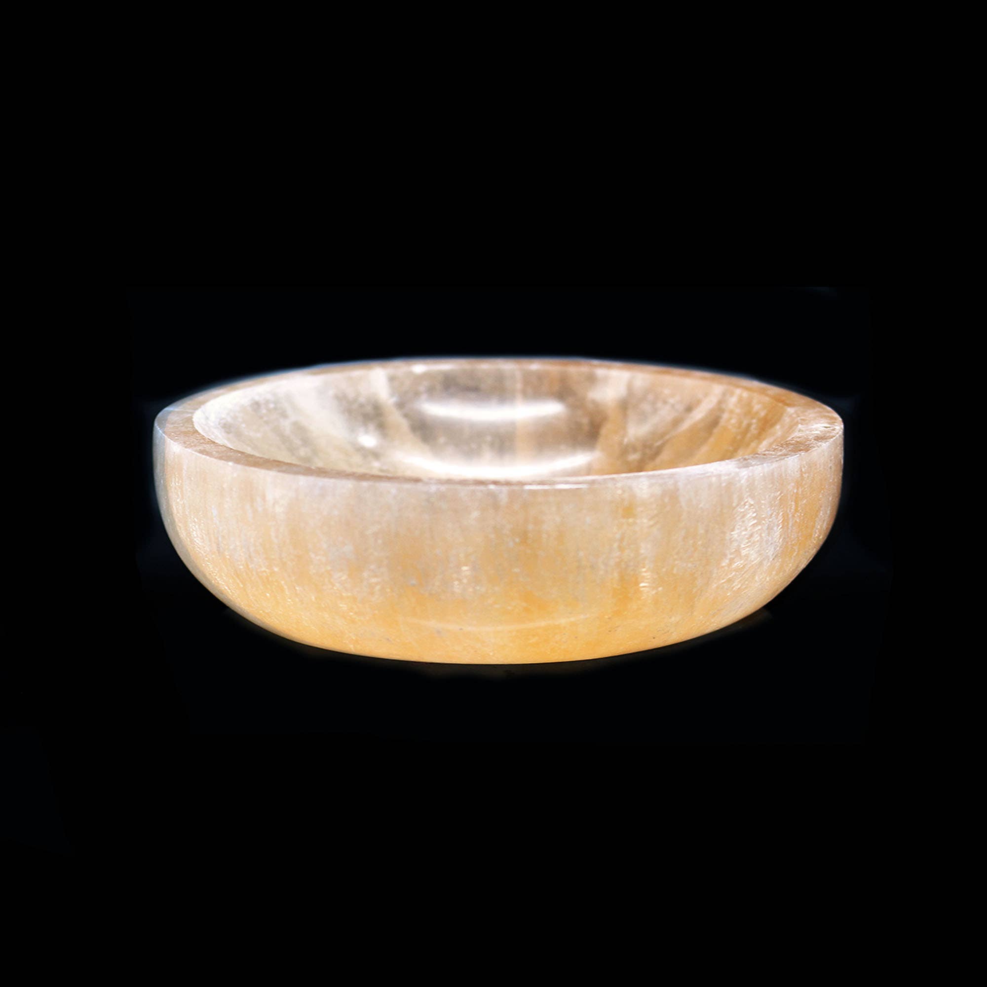 Designs by Deekay Inc. - Wholesale Smudge Plate - Orange Selenite Smudge Bowl (5 in.)