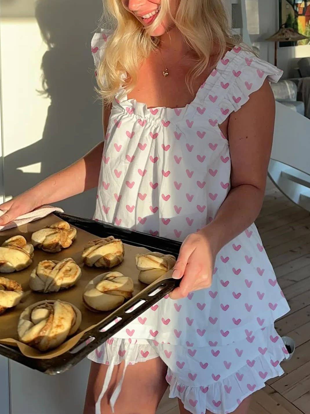 Rosa Clothing - Wholesale Top & Short Set (NOT Loungewear) - Women's - Floral & ribbon bow print ruffled tank top shorts set14