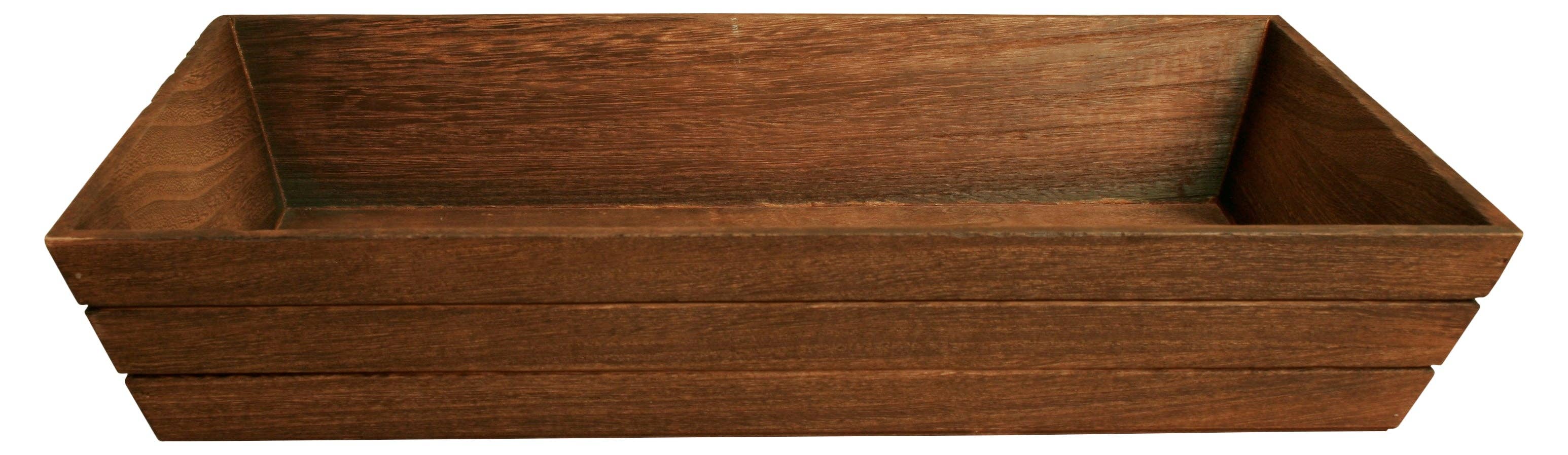 WALD IMPORTS - Wholesale Serving Tray - 17" Dark Stained Wood Grooved Serving Tray1