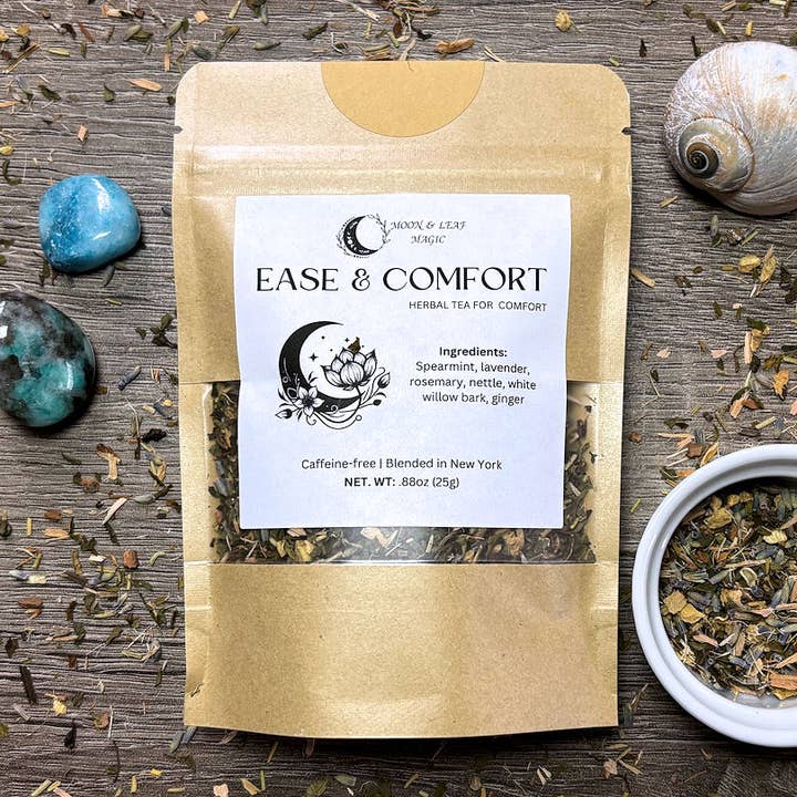 Ease & Comfort Herbal Tea w/ White Willow Bark for wholesale by Moon & Leaf Magic