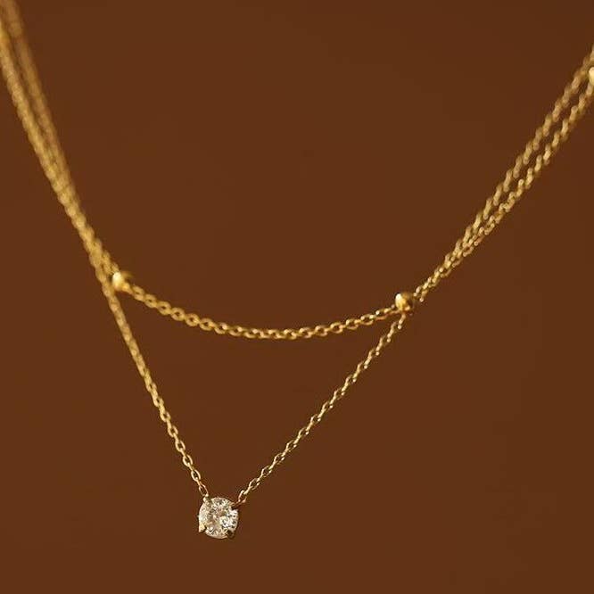 Gold 18K STAINLESS STEEL TARNISH FREE NECKLACE SET | 40NK382 for wholesale on Faire