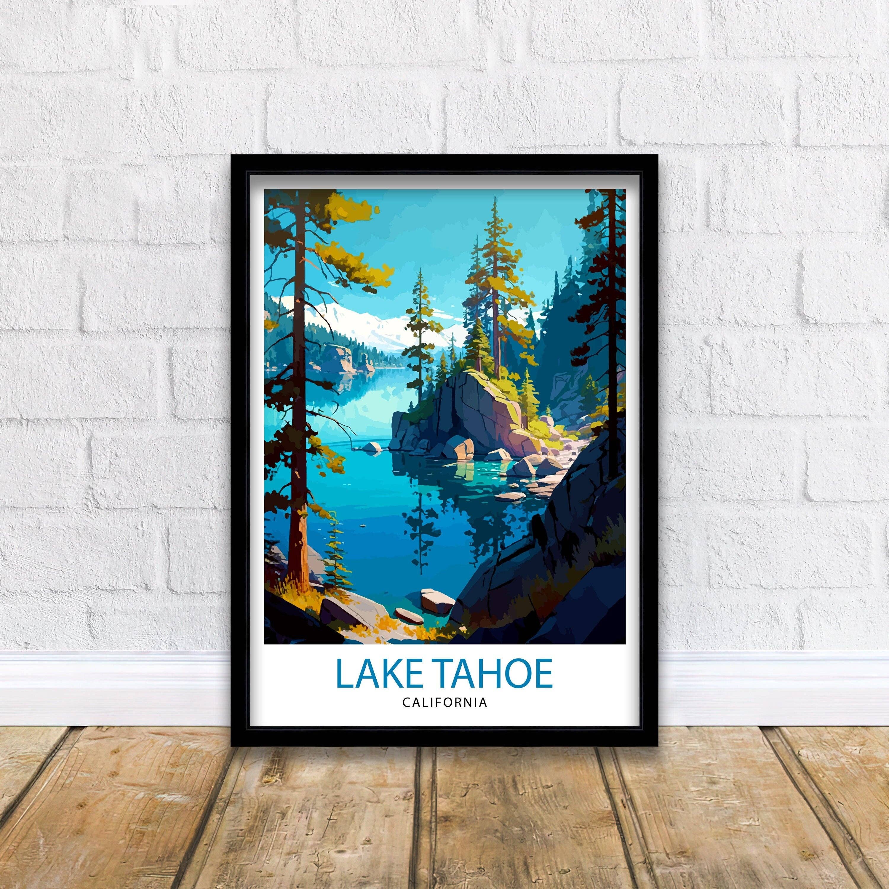 InkNPrintz – wholesale Art print – Lake Tahoe California Travel Poster Lake Tahoe0
