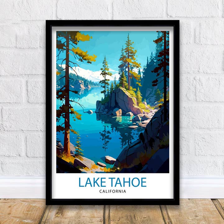 InkNPrintz – wholesale Art print – Lake Tahoe California Travel Poster Lake Tahoe0