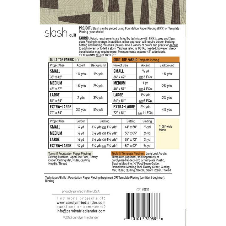 Carolyn Friedlander - Wholesale Quilt - Slash Quilt Pattern