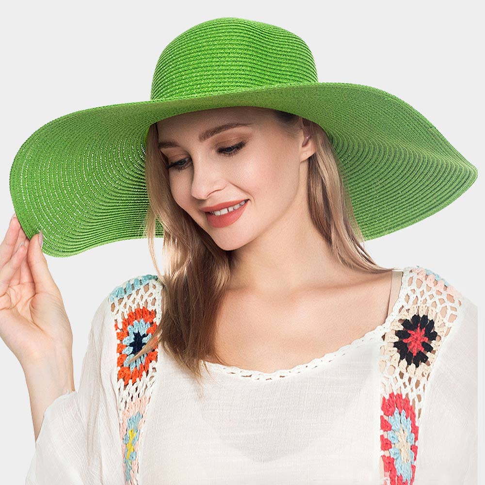Sensibling Corp. - Wholesale Straw Hat - Women's - Solid Straw Sun Hat
23