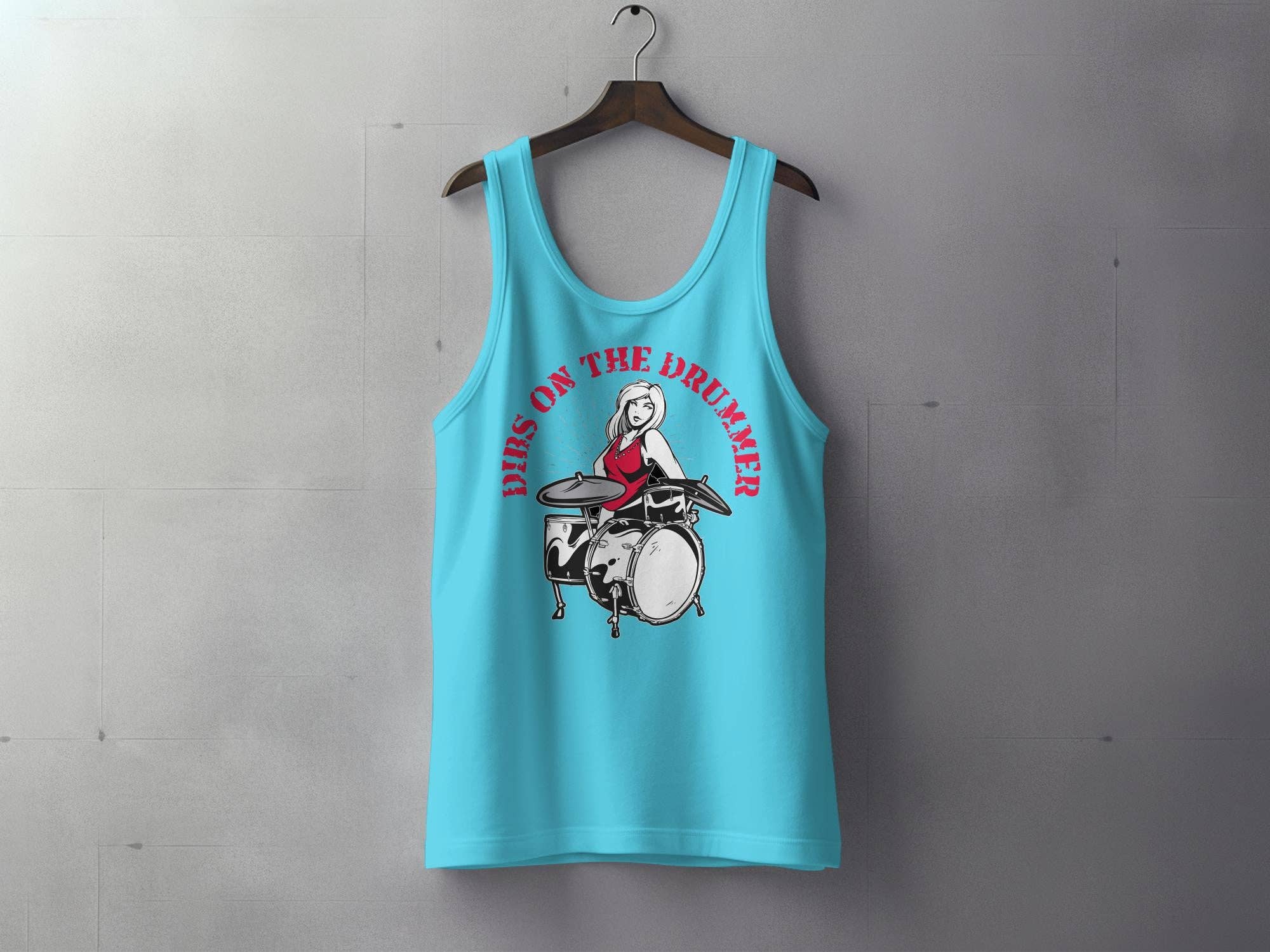 FreakyTeeFactory – Großhandel T-Shirt mit Siebdruck – Damen – Schlagzeuger-T-Shirt, Damen-Rockband-T-Shirt, Hemd für weibliche Schlagzeuger, lässiges Schlagzeug-Grafiktop, Geschenk für Musikliebhaber13