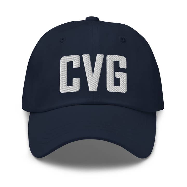 CRE PYT - Vente Casquette de baseball – unisexe - Casquette de papa brodée avec le code aéroport CVG Kentucky1
