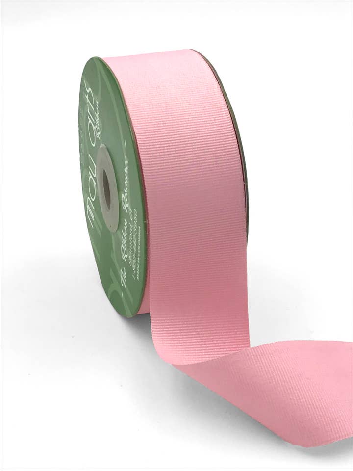 Ruban gros-grain tissé rose clair de 1,5 po pour la vente par May Arts Ribbon