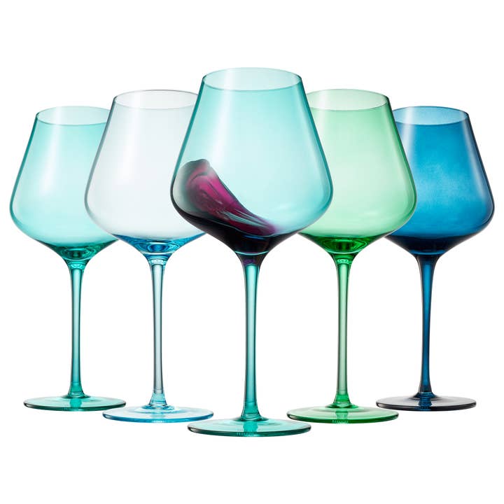 The Wine Savant / Khen Glassware - Wholesale Wine Glass - Beaches of Hawaii Wine Glassware | 5 Set, 20 OZ