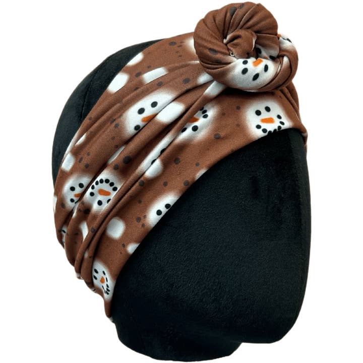 Bandeau portefeuille Hot Cocoa Snowmen pour la vente par The Sassy Olive Handmade Headbands
