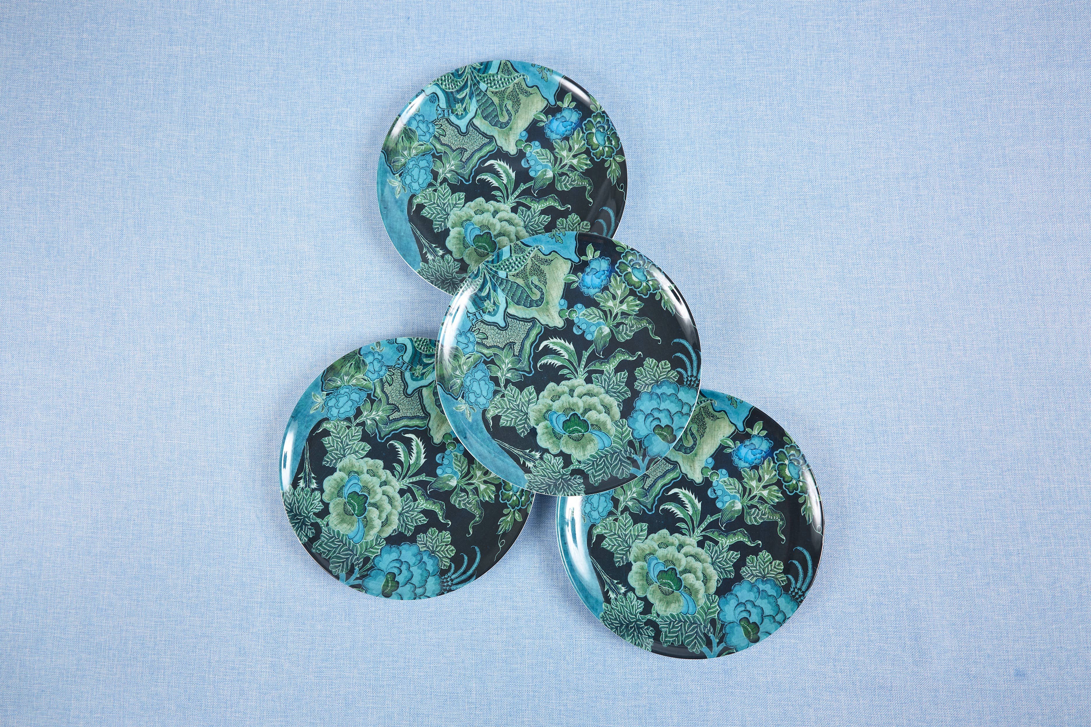 Siren Song – wholesale Dinner plate – Palampore Blue Dinner Plates Set of Four   2