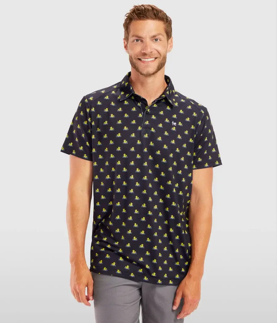 Tipsy Elves – wholesale Polo – Men’s – Rubber Ducky Golf Polo Shirt - Men's Funny Golf Apparel1