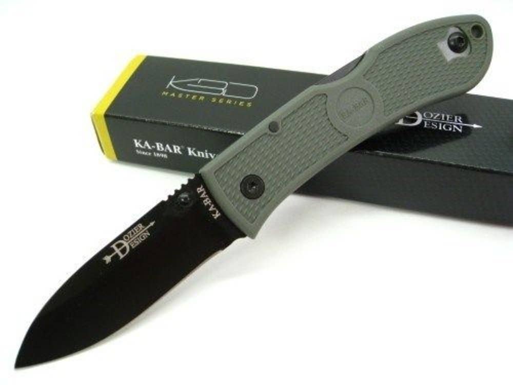 Benhalex - Wholesale Pocket Knife/Holder - Ka-Bar Dozier Folding Hunter With Thumb Stud, Foliage Green #4062FG2