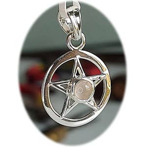 Pentakel Sterling Anhänger Wicca - Rosenquarz für den Großhandel von Crystal Earth Sterling