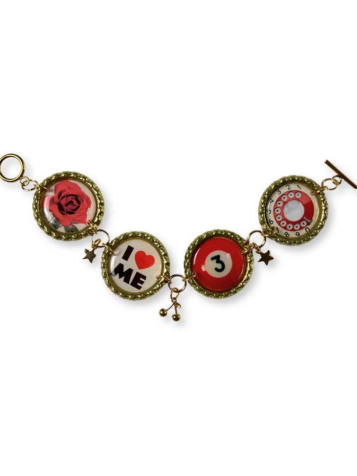 Bracelet Charme Rose pour la vente par Painted Lady