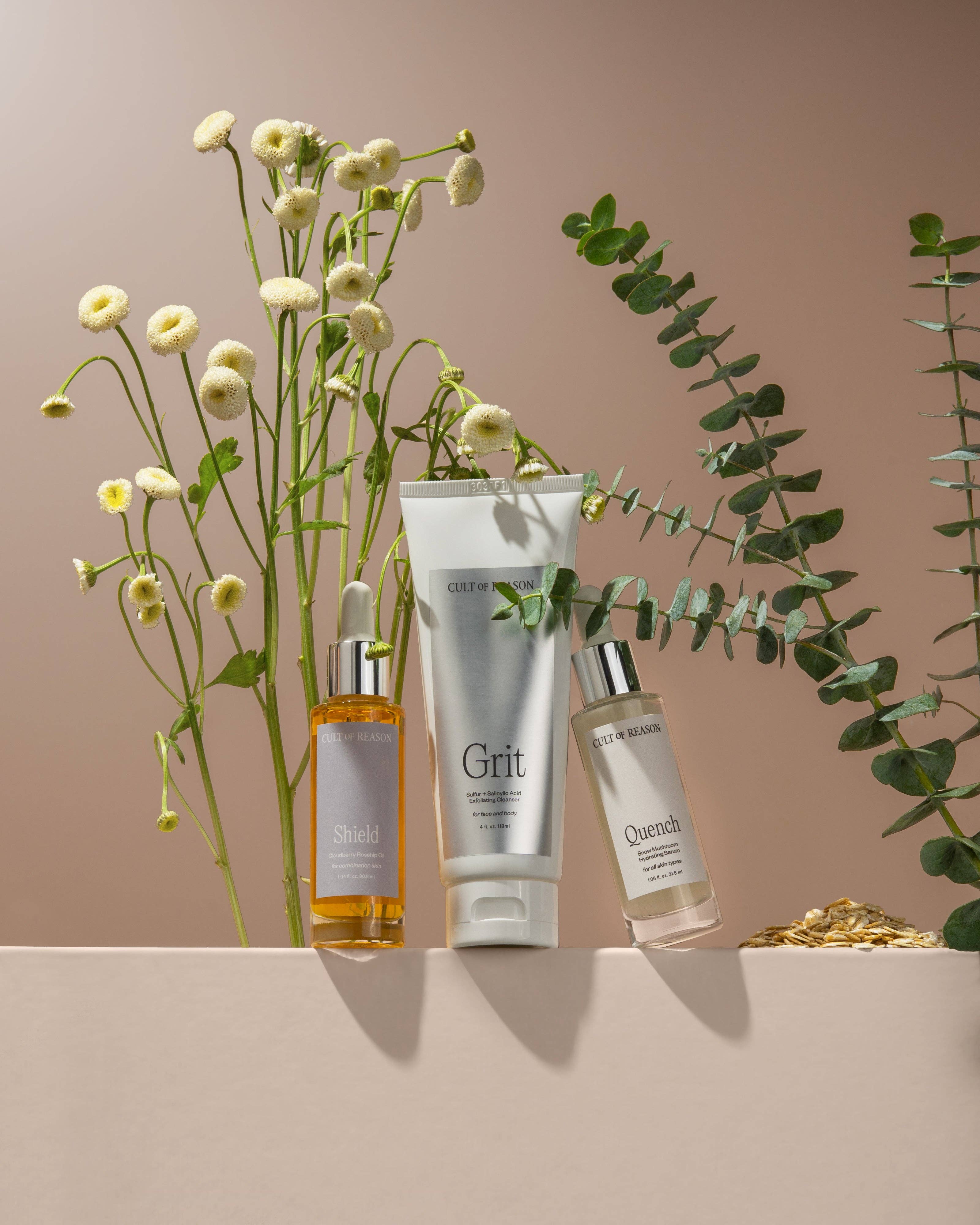 Cult of Reason Skincare - Wholesale Facial Care Set/Kit - The Trio (Grit, Quench, and Shield)1