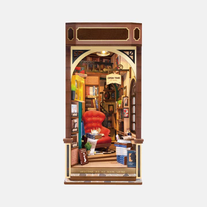 Robotime - Wholesale DIY Craft Kit - TGB07 Bookstore Robotime Rolife DIY Kit Book Nook 3D Puzzles