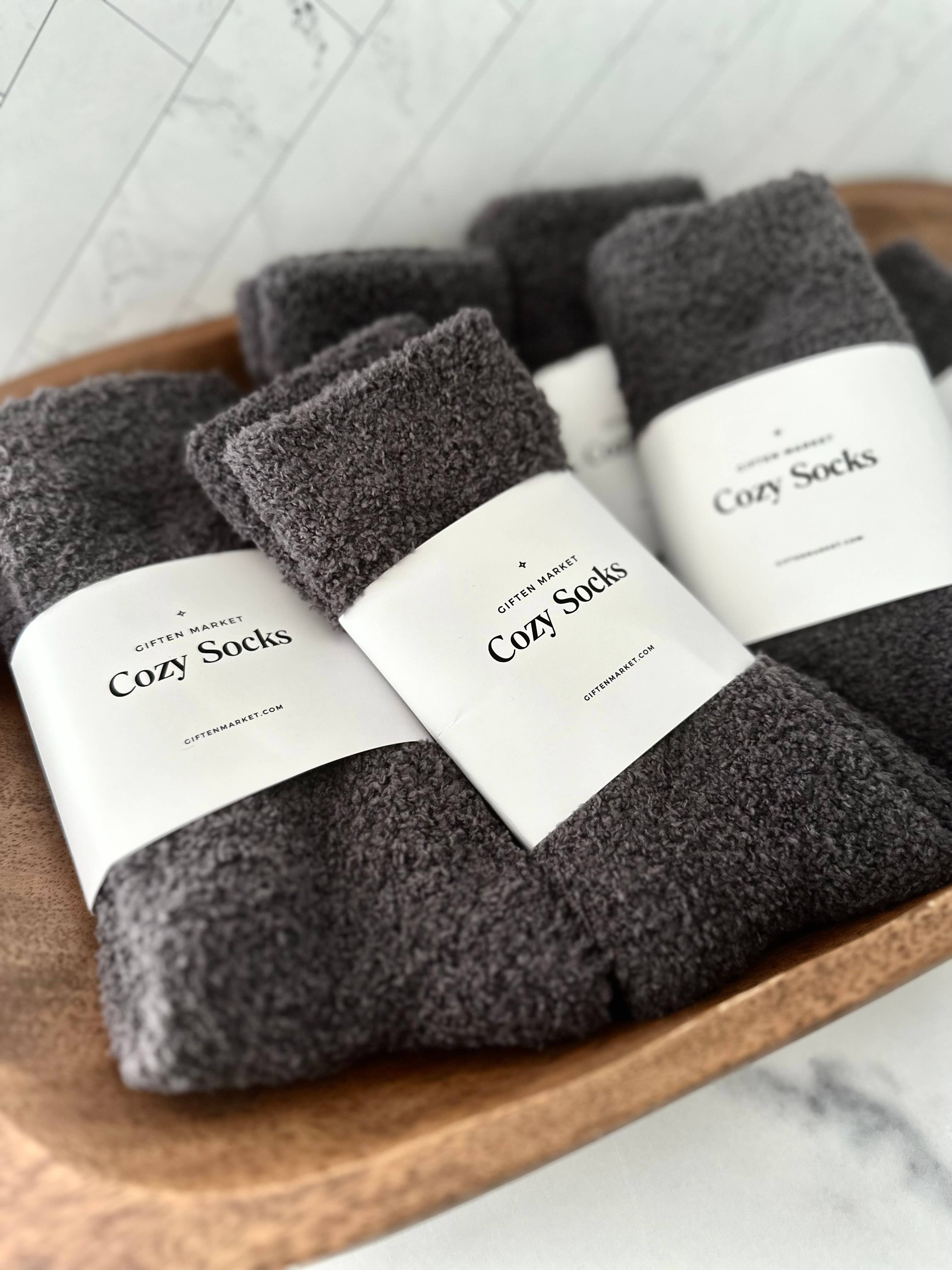 Giften Market - Wholesale Socks - Women's - Cozy Cloud Socks - Charcoal - Warm & Soft - Women’s Gift6