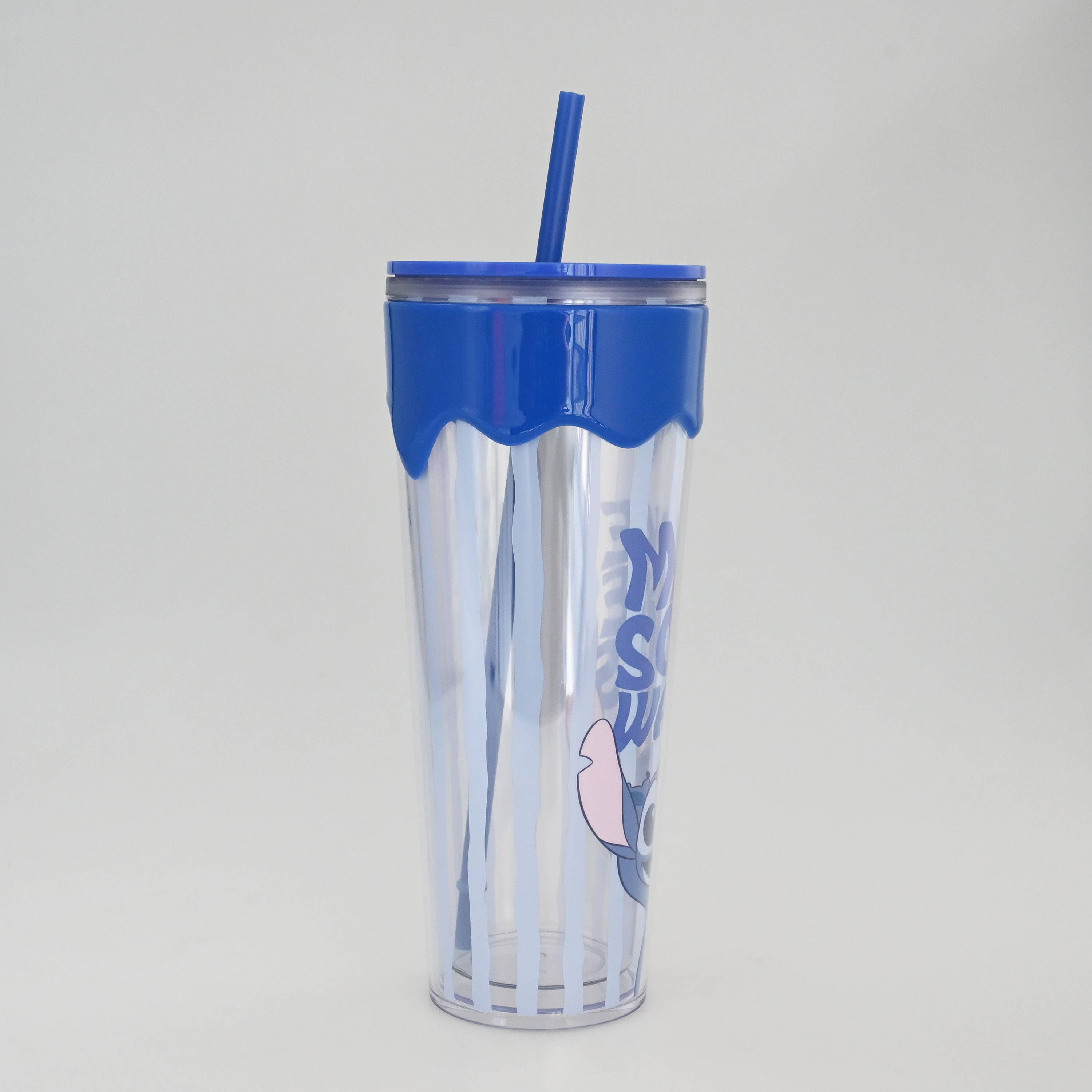 Silver Buffalo - Vente Gourde/bouteille isotherme - Gobelet anti-goutte en plastique 26oz Lilo & Stitch Make Some Waves4