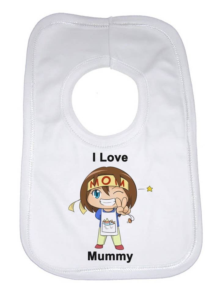 I Love Mummy Babylätzchen für den Großhandel von Little Ratbag