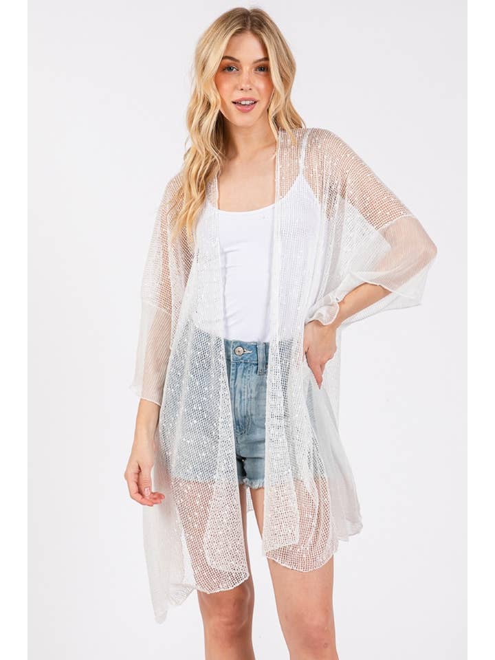 Anarchy Street - Wholesale Swim Cover Up - Women's - Emebllished Sequin Mesh Cover Up1