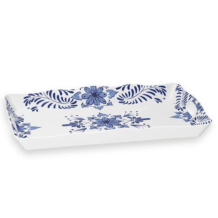 SANTORINI - RECTANGULAR TRAY WITH HANDLES - TOUCH-MEL for wholesale by Serafino Zani
