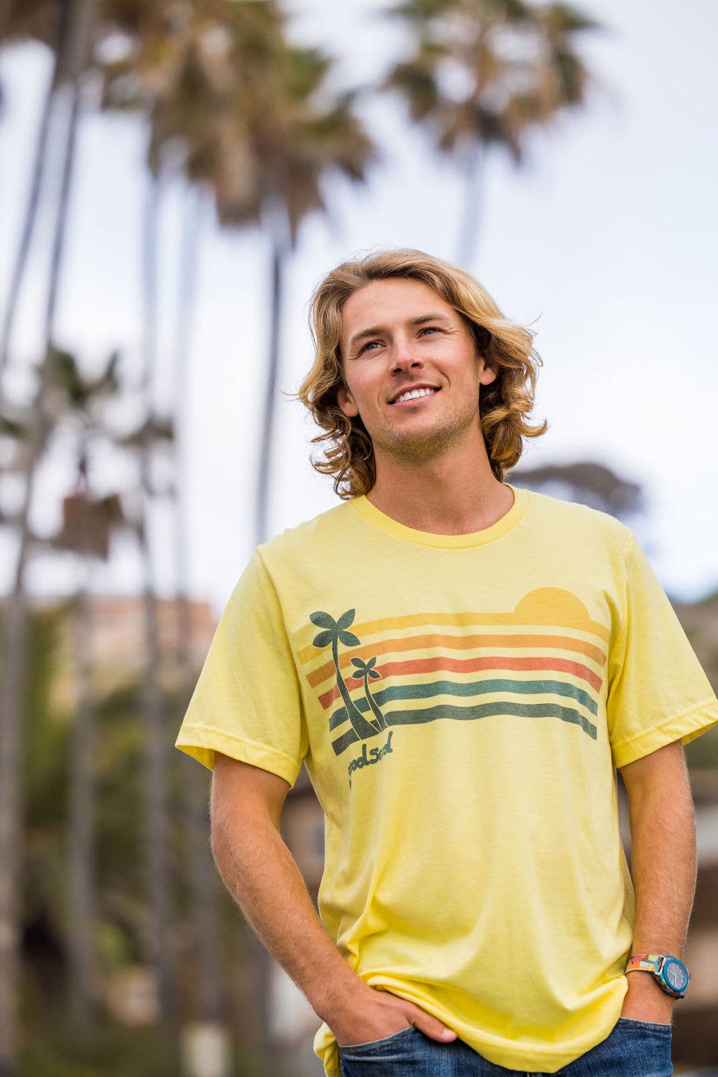 Goodseed Clothing - Wholesale Screen Printed T-Shirt - Men's - Rise N Shine Tee Yellow5