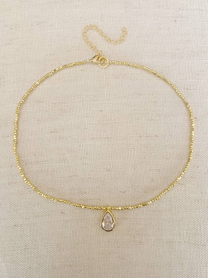 Diamond Teardrop necklace for wholesale by Summer Love Designs