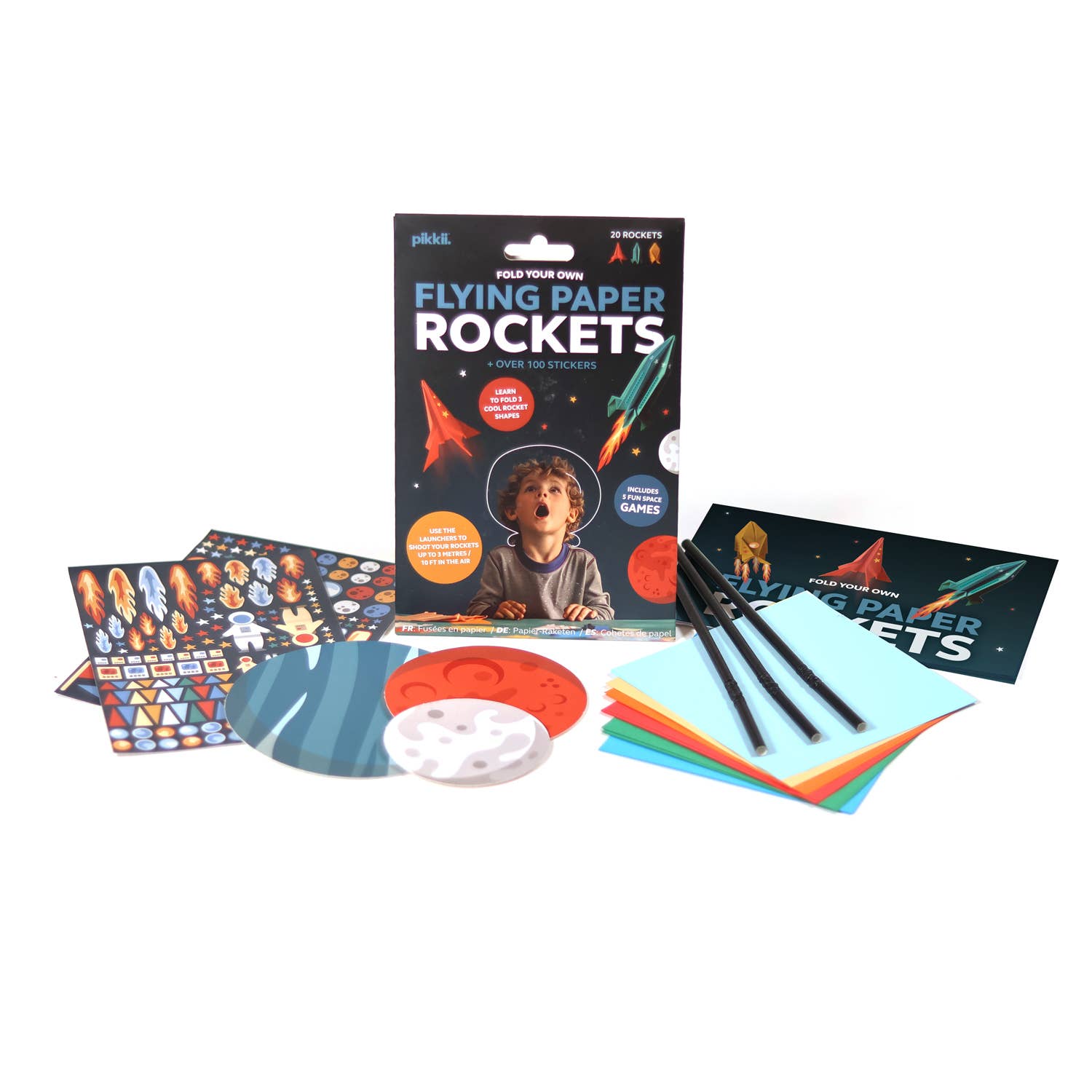 Pikkii – wholesale DIY craft kit – Child – Flying Paper Rockets | DIY Rocket Kit | Screen-Free Gift3