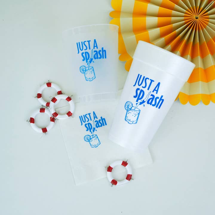 Gatherings by Curated Paperie - Venta al por mayor Taza desechable - Solo una espuma salpicada y vasos reutilizables esmerilados2