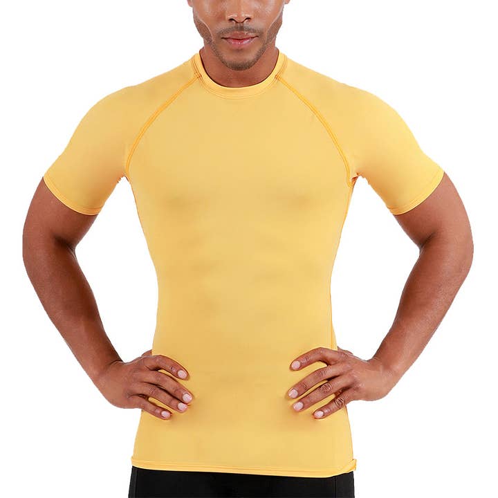 InstantFigure - Wholesale Athletic top – men's - Insta Slim I.S.Pro USA Medium compression Short Raglan Sleeve Crew Neck - 2MAT01911
