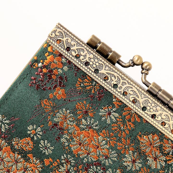 Cathayana - Wholesale Card Holder - Women's - Brocade Small Floral Pattern Card Holder with RFID