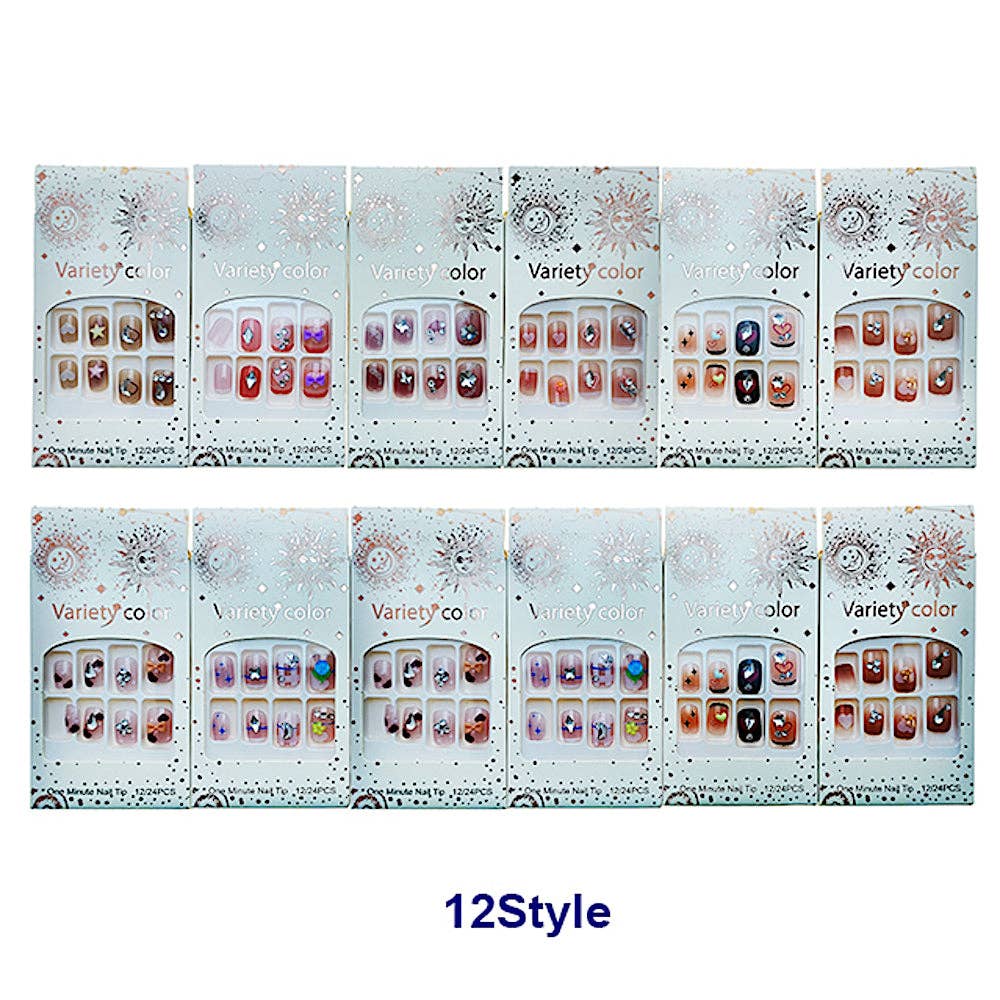 Atlas Fashion - Wholesale Press-On/Fake Nails - Short Art Press On Nails1