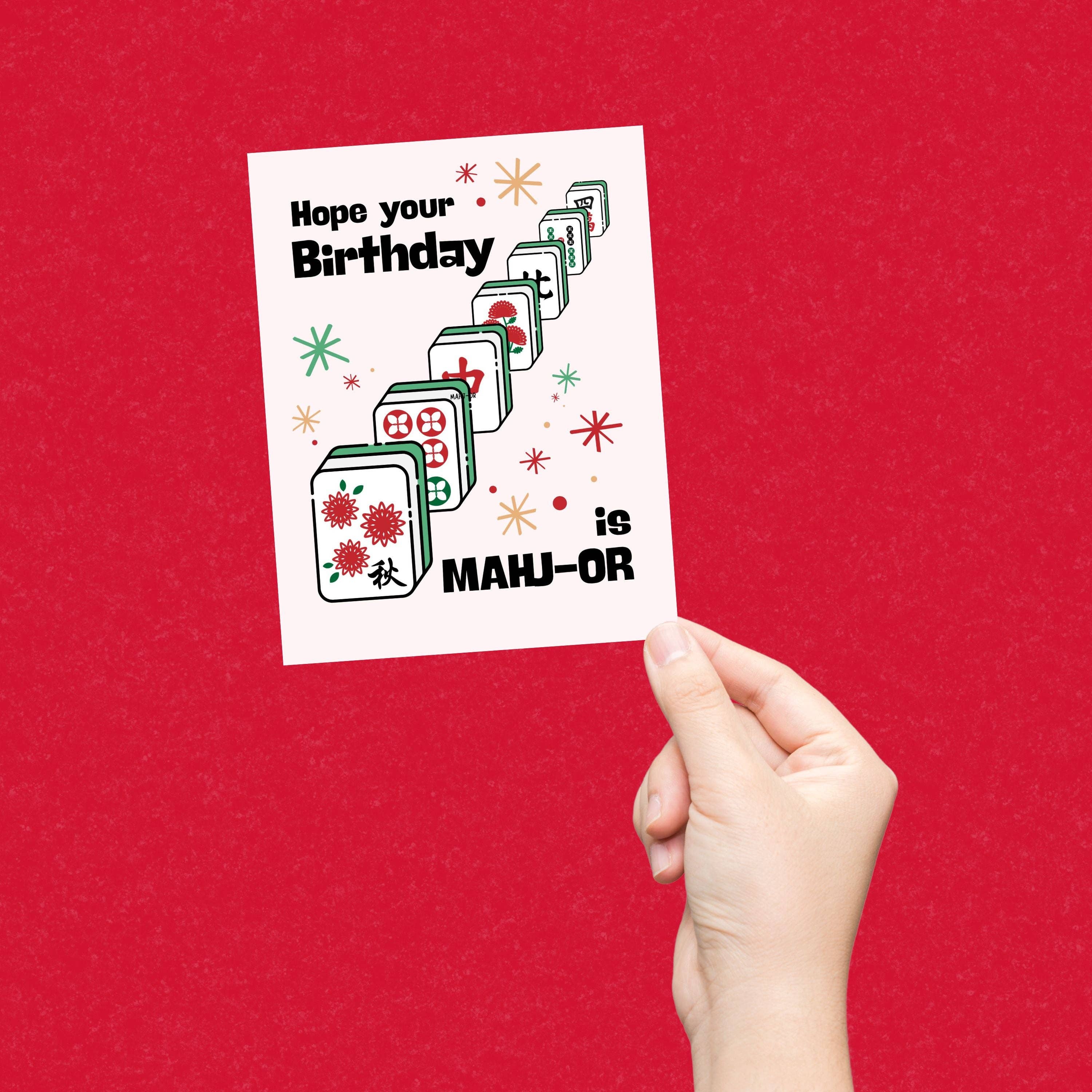 Feira Pop - Wholesale Birthday Card - Hope Your Birthday Is Mahj-or Mahjong Greeting Card1