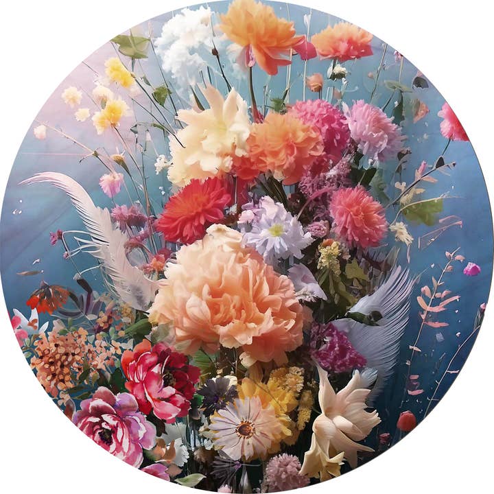 Melli Mello Cercle mural Éternel Épanouissement pour la vente par Melli Mello