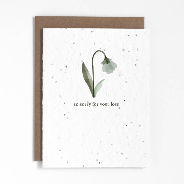 Plantable Greeting Card - So Sorry For Your Loss for wholesale by The Good Card