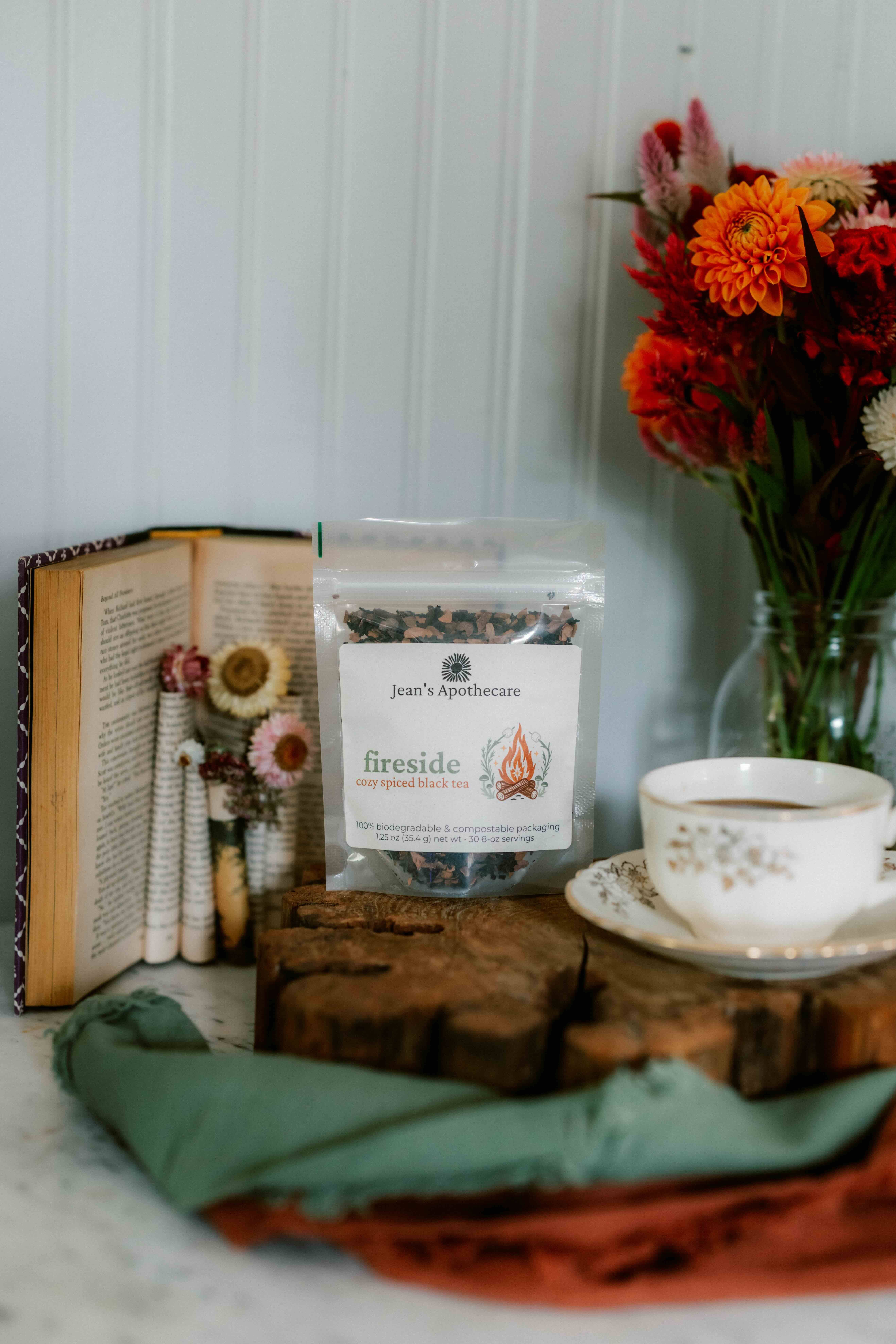 Jean's Apothecare - Wholesale Loose Tea - Fireside | Cacao & Spiced Black Tea for a Cozy Holiday 4