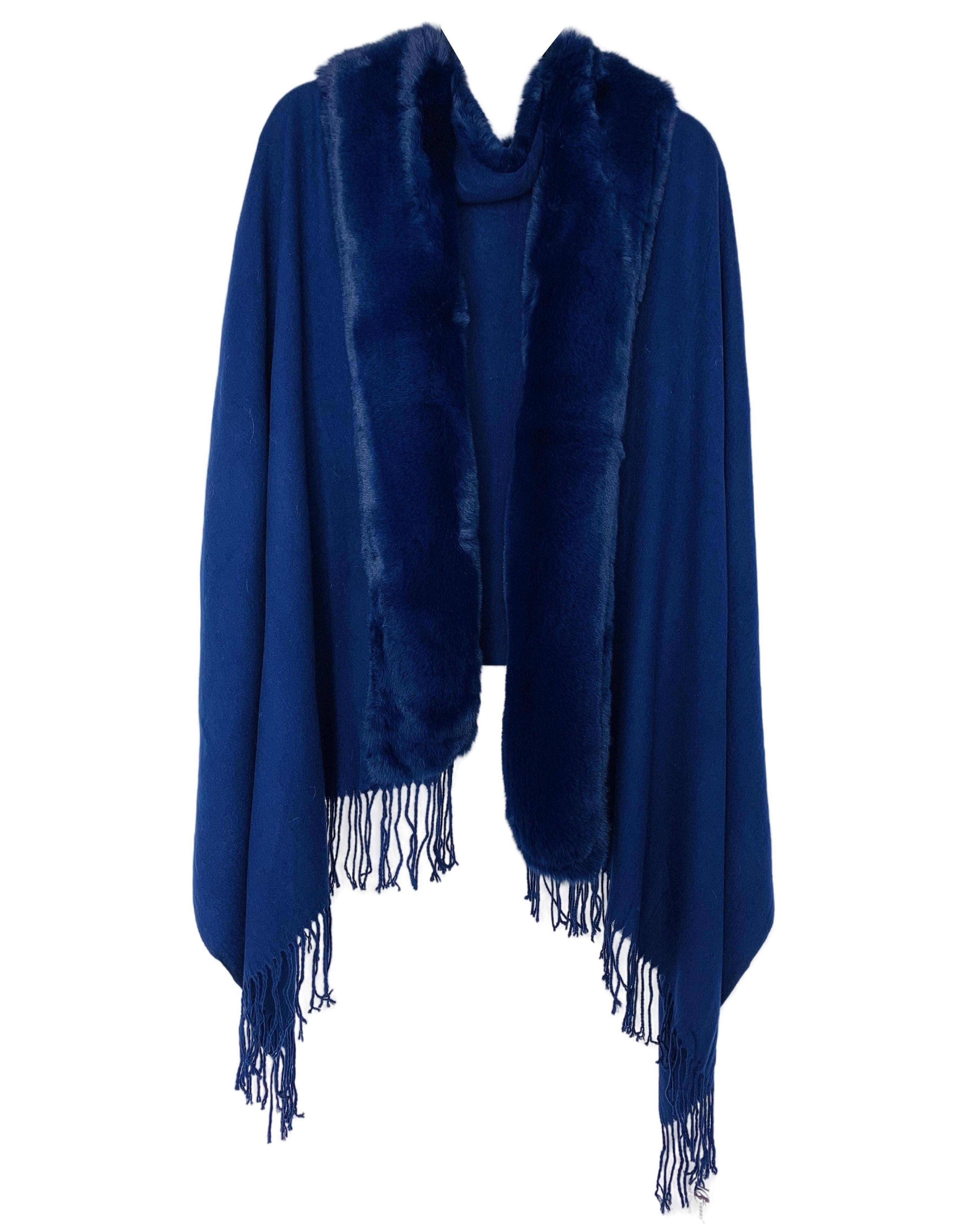 JC Sunny Fashion - Wholesale Sjaal - Dames - JC062843 16 Kleuren-Faux Fur Trim Zachter Dan Kasjmier Sjaal/Sjaal18