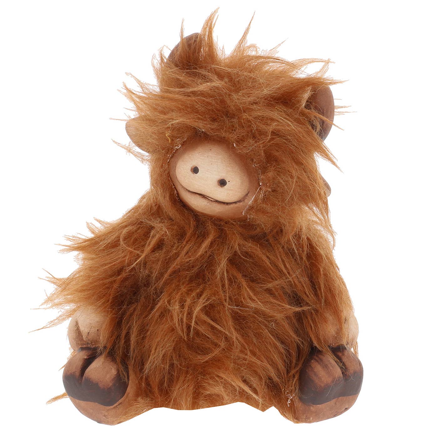 Joe Davies - Wholesale Decorative Figurine - Fluffy Highland Coo Posing Small2