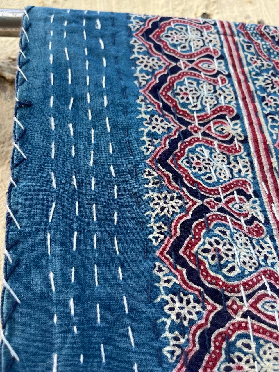 bhavnas boutique – wholesale Quilt – Bohemian Hand Block Print Bedding Boho Blanket Kantha Quilts2