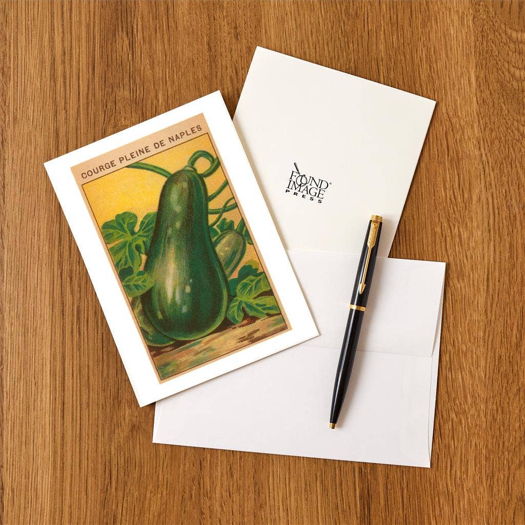 Found Image Press - Wholesale Stationery/Notecard Set - Greeting Card GD-49 French Zucchini Seed Packet1